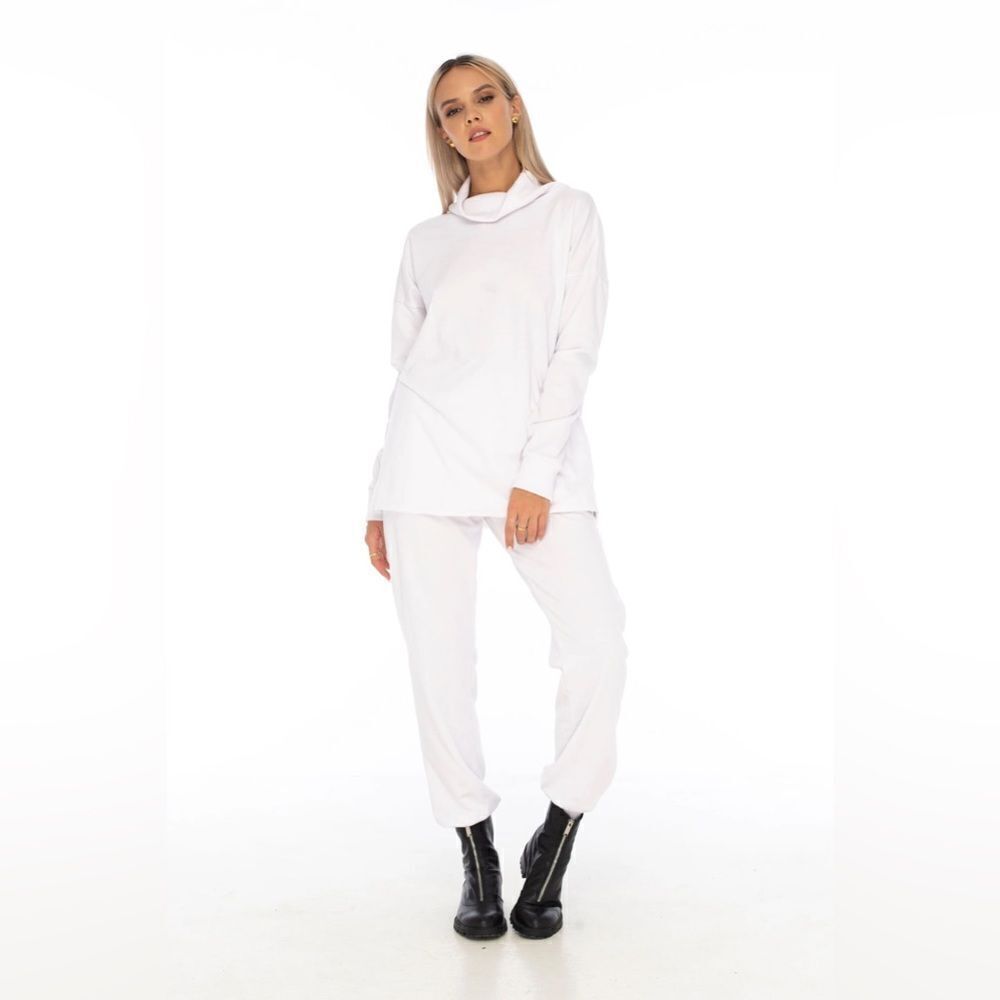 Skemo Basics Loungewear Jogger White Elastic Pants XS